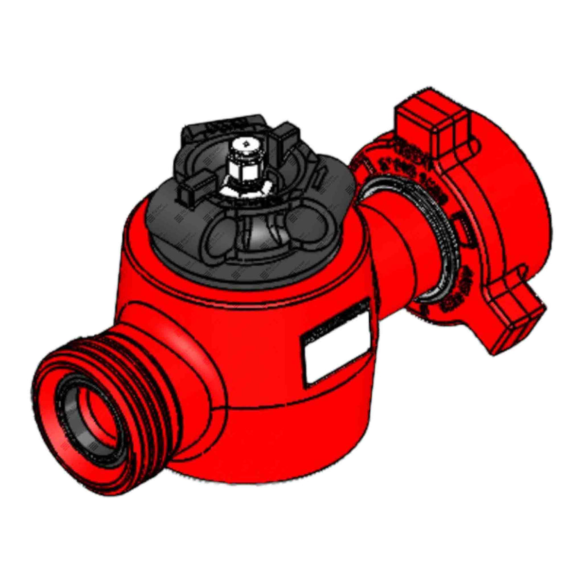 Plug Valve, Manual, TE, 2”x1” 1502 MxF, 15000 psi, STD Service main image 0