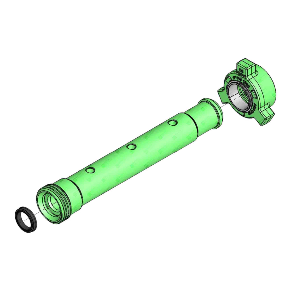 Data Header, 2” 1502 MxF, Integral, 2FT, 3ea 0.50" NPT, 10000 psi, Sour Service