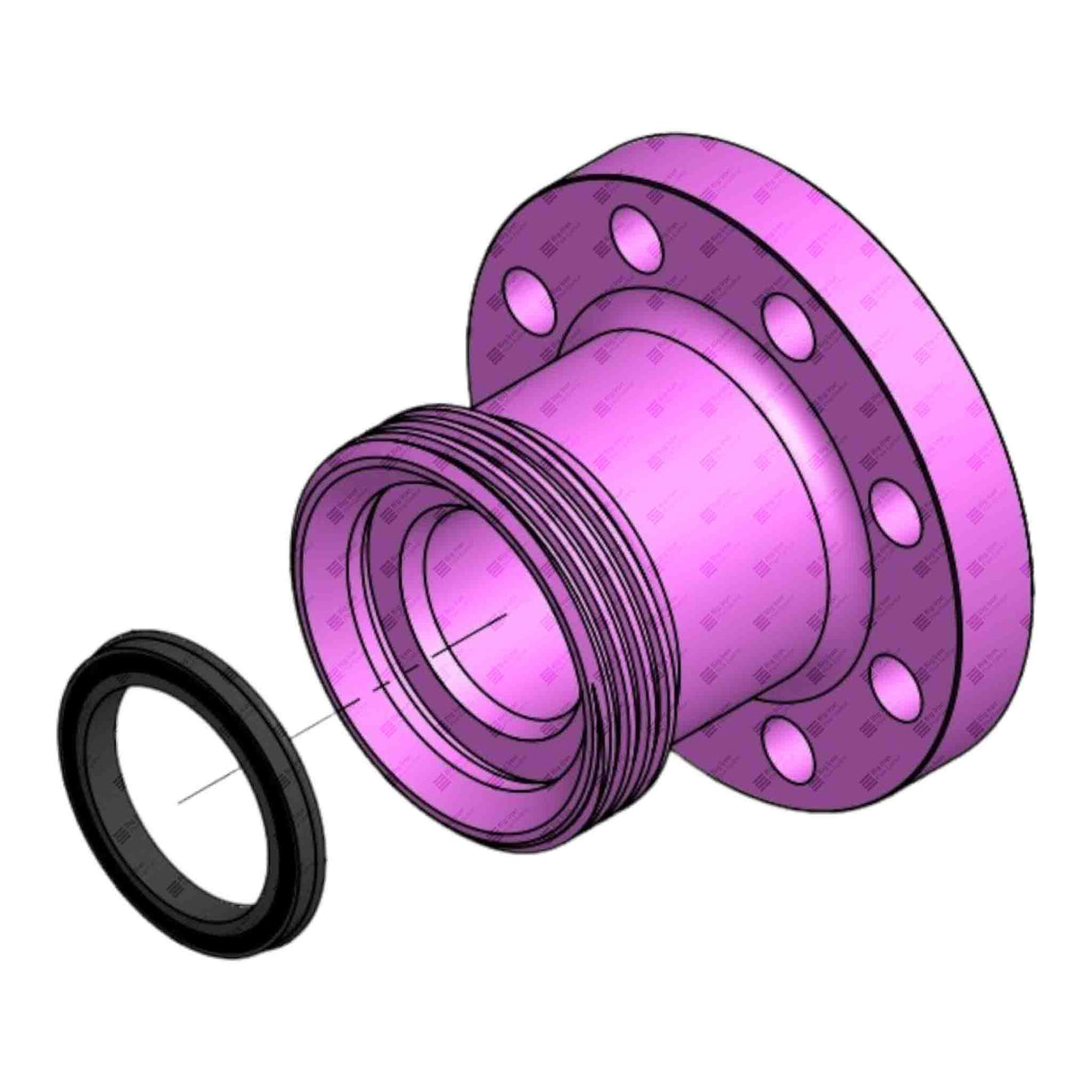 Flange Adapter, 3" 600# RF x 3" 602 F, 1480 psi, Sour Service