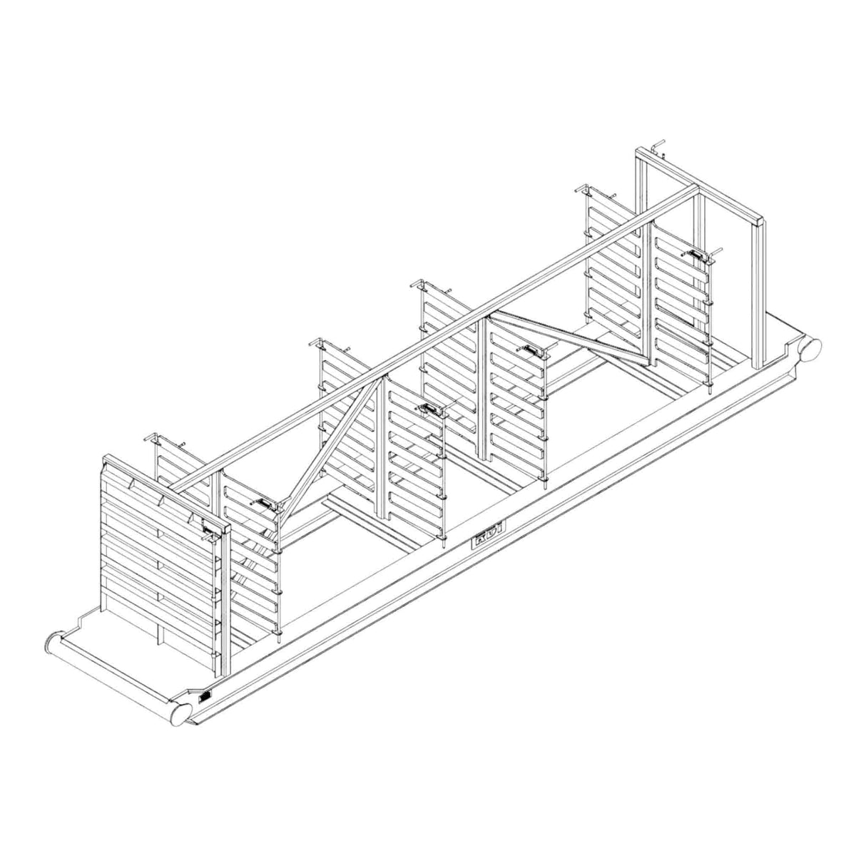 Skid - Pipe Rack - 3" Fig 206/1502 X 20' Pup Joints - 40,000Lbs Max Capacity